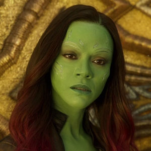 Zoe Saldana as Gamora in Guardians of the Galaxy
