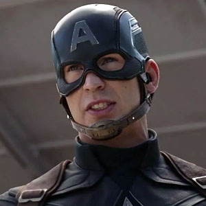Chris Evans as Captain America in Captain America: Civil War
