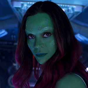 Zoe Saldana as Gamora in Guardians of the Galaxy, Vol. 2