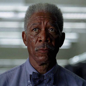 Morgan Freeman as Lucius Fox in The Dark Knight